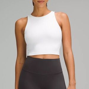 Lululemon align tank high neck white cropped